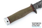 Vehement Knives Tunnel Rat - Tigerlypse Finish - OD Micarta Handle - #202