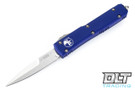 Microtech 120-4PU Ultratech D/E - Purple Handle - Contoured - Satin Blade