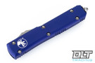 Microtech 121-4PU Ultratech S/E - Purple Handle - Contoured - Satin Blade