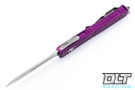 Microtech 121-4VI Ultratech S/E - Violet Handle  - Contoured - Satin Blade