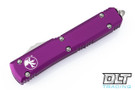 Microtech 121-4VI Ultratech S/E - Violet Handle  - Contoured - Satin Blade