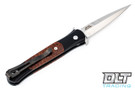 Pro-Tech Don - Black Handle - Snakewood Inlay - Satin Blade