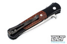 Pro-Tech Don - Black Handle - Snakewood Inlay - Satin Blade