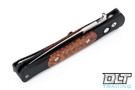 Pro-Tech Don - Black Handle - Snakewood Inlay - Satin Blade