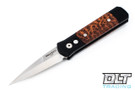 Pro-Tech Godson - Black Handle - Snakewood Inlay - Satin Blade