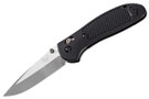 Benchmade 551 Griptilian folding knife with black handles and a satin blade. Benchmade 551 Griptilian folding knife with black handles and a satin blade.