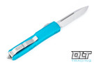 Microtech 121-5TQ Ultratech S/E - Turquoise Handle  - Satin Blade - Partial Serrations