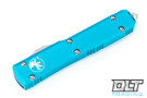 Microtech 121-5TQ Ultratech S/E - Turquoise Handle  - Satin Blade - Partial Serrations