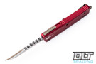 Microtech 619-13RD Troodon Hellhound - Red Handle  - Bronze Blade