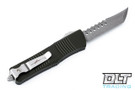 Microtech 619-10APOD Troodon Hellhound - Green Handle  - Apocalyptic Stonewash Blade