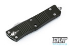 Microtech 619-10APOD Troodon Hellhound - Green Handle  - Apocalyptic Stonewash Blade