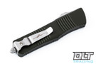 Microtech 619-10APOD Troodon Hellhound - Green Handle  - Apocalyptic Stonewash Blade