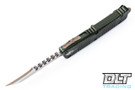 Microtech 219-13OD Combat Troodon Hellhound - Green Handle  - Bronze Blade
