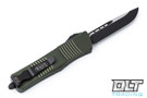 Microtech 139-1OD Troodon S/E - Green Handle  - Partial Serrations - Black Blade