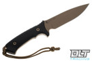 Spartan Blades Harsey Difensa - FDE MagnaCut Blade - Black Handle - Black MOLLE Sheath
