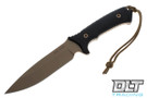 Spartan Blades Harsey Difensa - FDE MagnaCut Blade - Black Handle - Black MOLLE Sheath