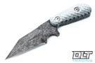 Skelton Bladeworks Advanced Tibia - Dark Granite Blade - Silver Twill - Kydex Sheath