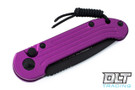 Microtech 135-2VI L.U.D.T P/S - Violet Handle  - Black Blade - Partial Serrations