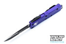 Microtech 231-2PU UTX-85 S/E - Purple Handle  - Partial Serrations - Black Blade