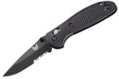 Benchmade 556SBK S30V Mini Griptilian with black blade and black handles.