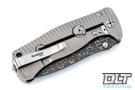 LionSteel SR-2 Mini - Damascus Blade - Titanium