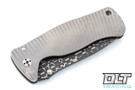 LionSteel SR-2 Mini - Damascus Blade - Titanium