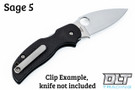 RGT Spyderco Wire Clip Replacement - Contoured - Blasted