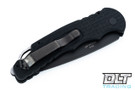 Pro-Tech TR-4 - Black Handle - Feather Texture - Stonewashed Blade