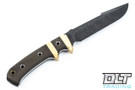 Oxus - Blackwash Blade - OD Green Micarta - Black Liners - Brass Bolster
