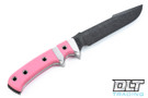 Oxus - Blackwash Blade - Pink G-10 - Stainless Bolster