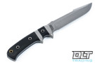 Oxus - Stonewashed Blade - Black Micarta - Blue Liners - Stainless Bolster