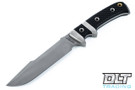 Oxus - Stonewashed Blade - Textured Black G-10 - Stainless Bolster