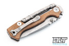 Demko MG AD15 20CV - Natural Canvas Micarta - Sculpted Lockbar