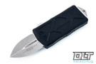 Microtech 157-10 Exocet D/E - Black Handle  - Stonewashed Blade