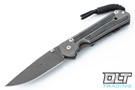 Chris Reeve Small Sebenza 21 - Raindrop Damascus - Black Micarta Inlay