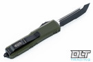 Microtech 233-2OD UTX-85 T/E - Green Handle  - Partial Serrations - Black Blade