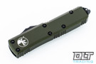 Microtech 233-2OD UTX-85 T/E - Green Handle  - Partial Serrations - Black Blade
