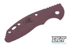 Hinderer 3" XM-18 Textured Burgundy Canvas Micarta Scale - Back