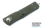 Microtech 144-5OD Combat Troodon T/E - Green Handle  - Partial Serrations - Satin Blade