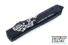 Microtech 121-1DM Ultratech S/E - Dead Man's Hand - Black Handle  - Black Blade