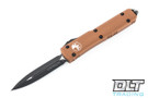 Microtech 122-1DLCTA Ultratech D/E - Tan Handle  - Black DLC Blade