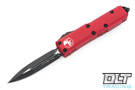 Microtech 232-1RD UTX-85 - Red Handle  - Black Blade