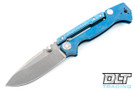 Demko MG AD15 20CV - Textured Titanium - Blue Sculpted Lockbar