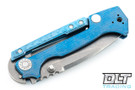 Demko MG AD15 20CV - Textured Titanium - Blue Sculpted Lockbar