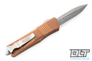 Microtech 142-10APTA Combat Troodon D/E - Tan Handle - Apocalyptic Blade