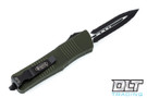 Microtech 138-D3OD Troodon D/E - OD Green Handle - Black Blade