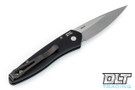 Pro-Tech Newport - Black Handle - Stonewashed Blade
