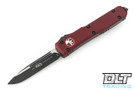 Microtech 121-1MR Ultratech S/E - Merlot Red Handle - Black Blade