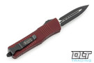 Microtech 142-1MR Combat Troodon D/E - Merlot Red Handle - Black Blade