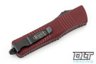 Microtech 142-1MR Combat Troodon D/E - Merlot Red Handle - Black Blade